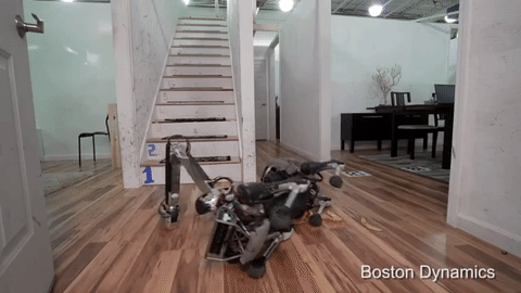 利用機器手臂把自己撐起來