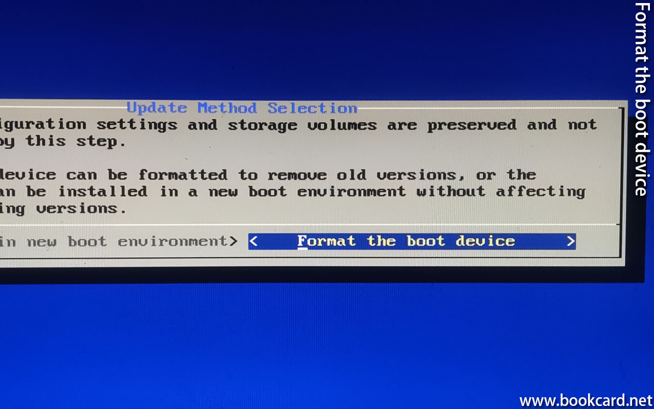 Format the boot device