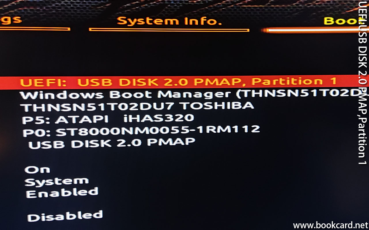 UEFI USB DISK 2 PMAP Partition 1